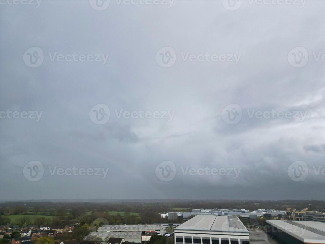 Aerial View of Elstree London City of England Great Britain during Cloudy and Windy Day. April 4th, 2024 photo