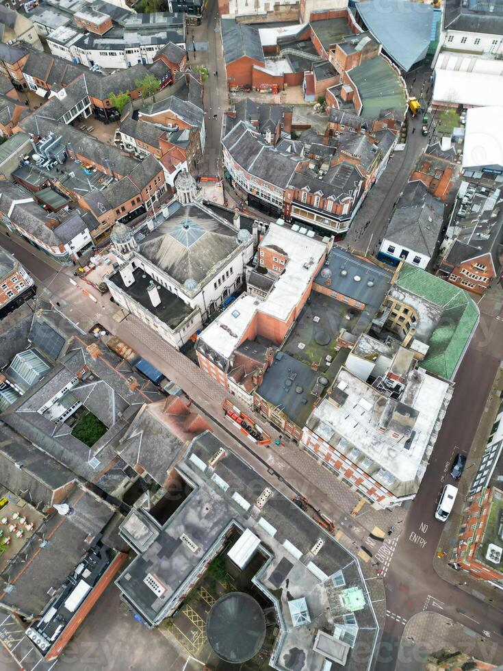 Aerial View of Buildings at Central Leicester City of England United Kingdom. April 4th, 2024 photo