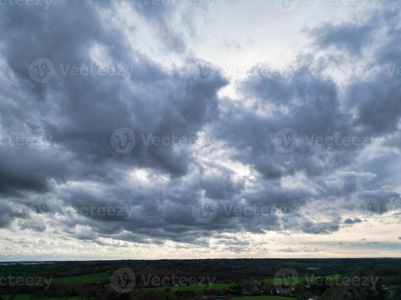 Aerial View of Denham Green Town London, Uxbridge, England. United Kingdom. April 3rd, 2024 photo