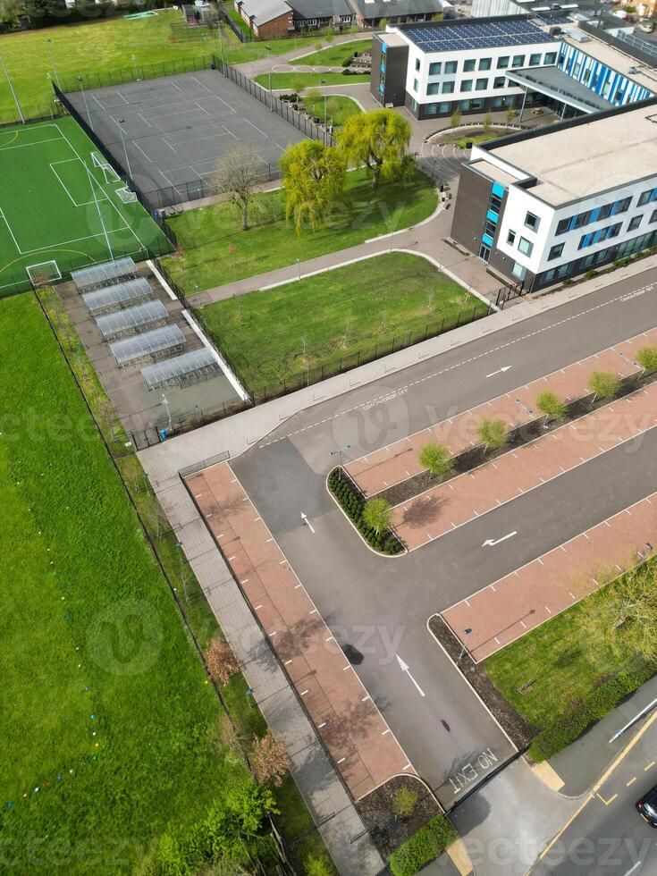 Aerial View of Central Aylesbury Town of England United Kingdom. April 1st, 2024 photo