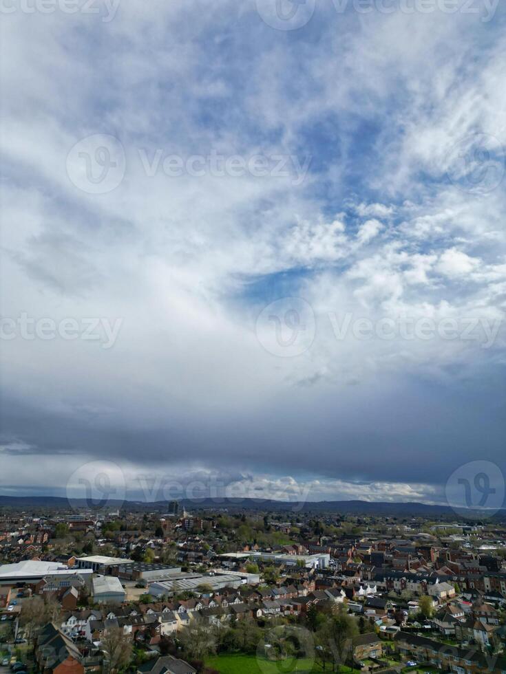 Aerial View of Central Aylesbury Town of England United Kingdom. April 1st, 2024 photo