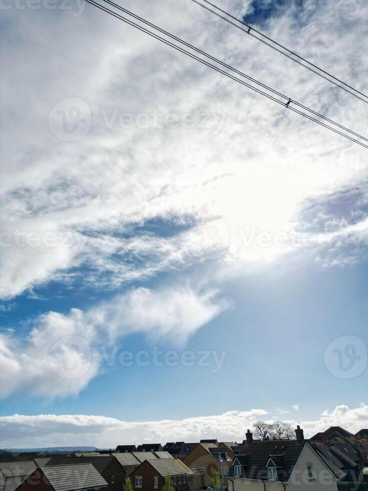 Aerial View of Central Leighton Buzzard Town of England Great Britain. March 29th, 2024 photo