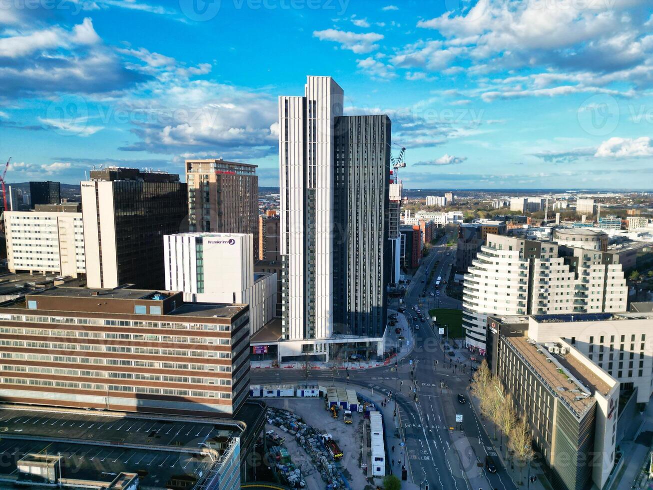 City Centre Buildings of Birmingham Central City of England United Kingdom During Sunset. March 30th, 2024 photo