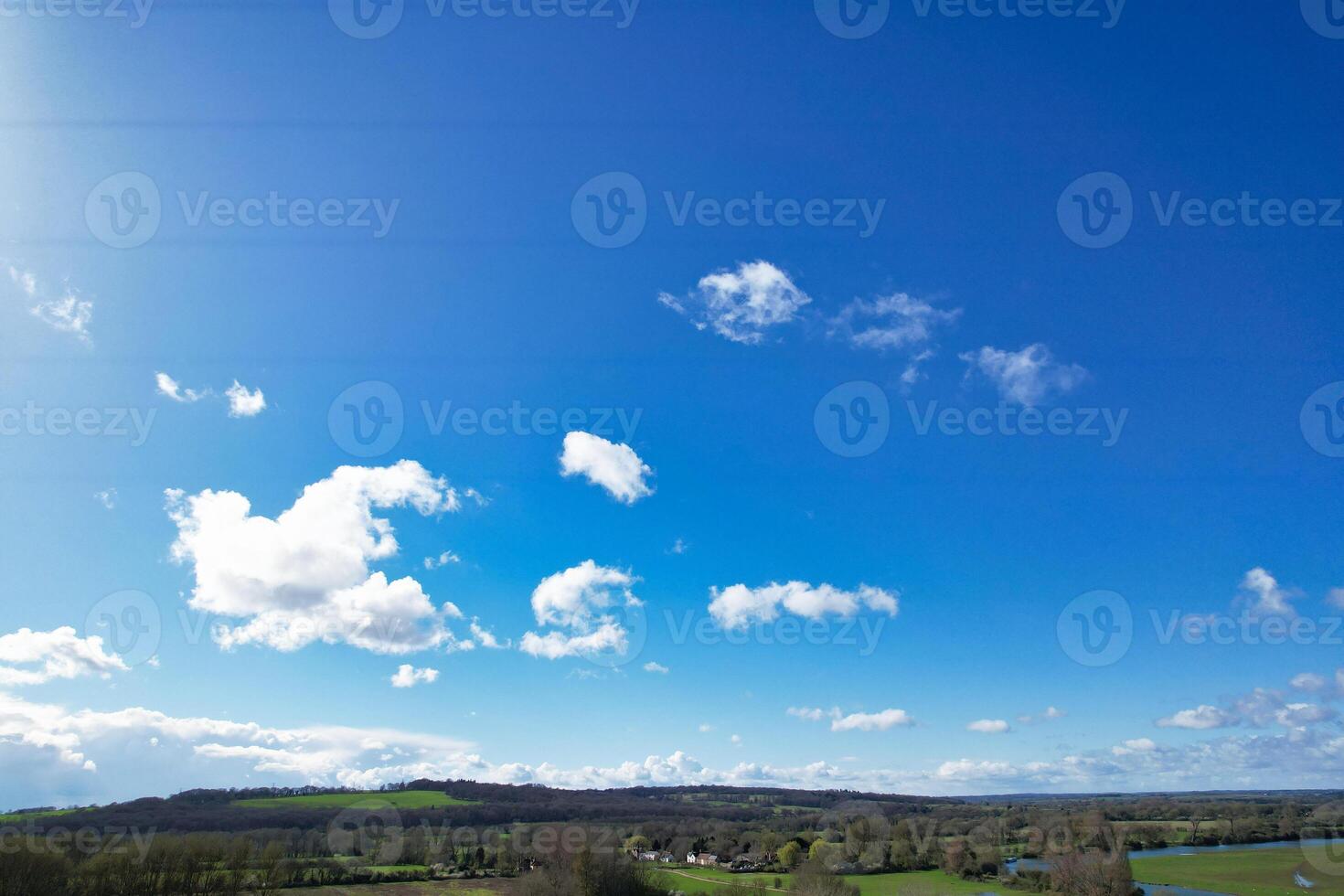Most Beautiful View of Sky and Clouds over Oxford City of England United Kingdom photo