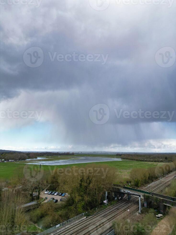 High Angle View From Central Railway Station of Oxford City, England UK. March 23rd, 2024 photo