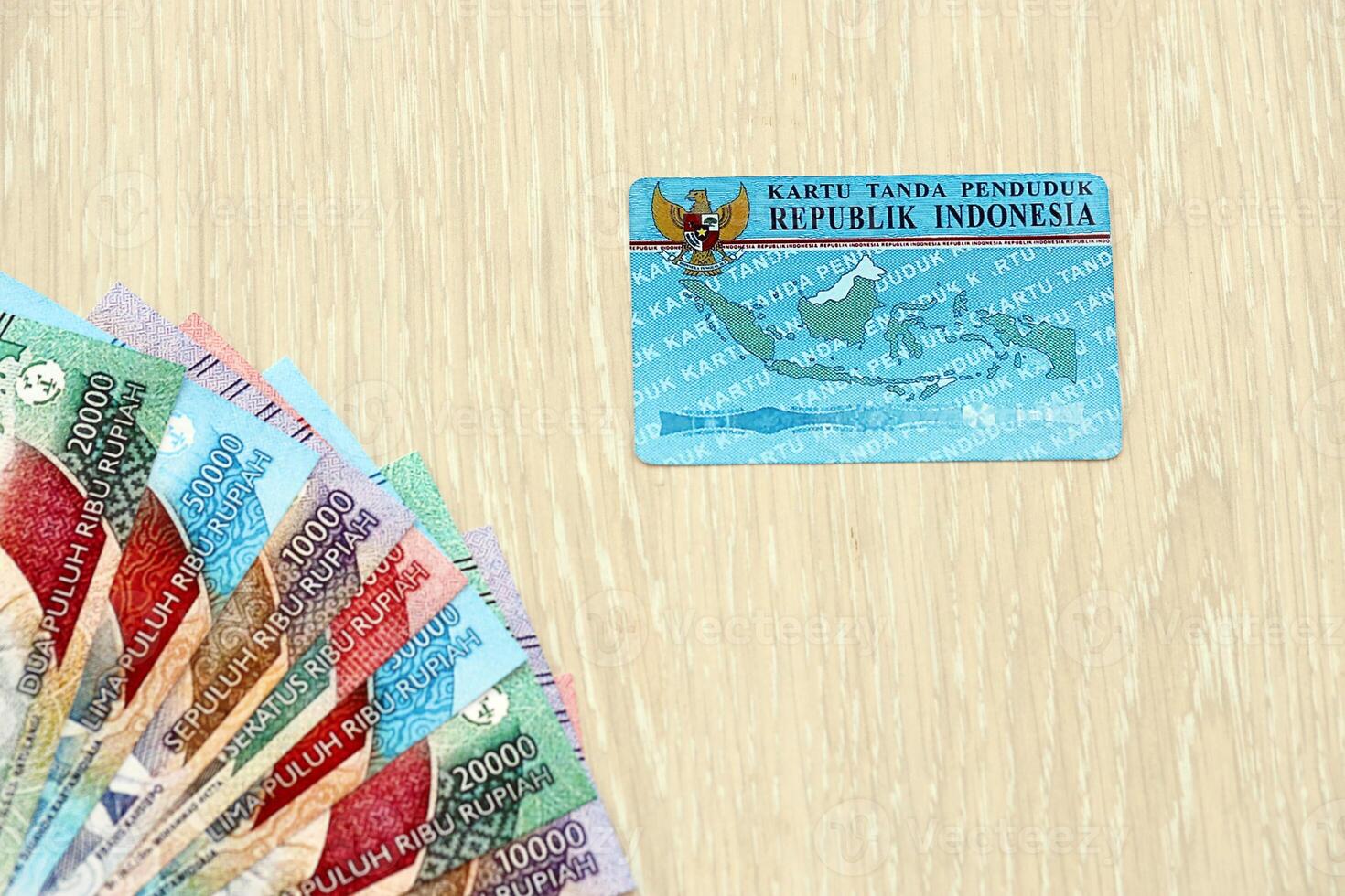 Indonesian national electric identity card called E-KTP or Kartu Tanda Penduduk photo