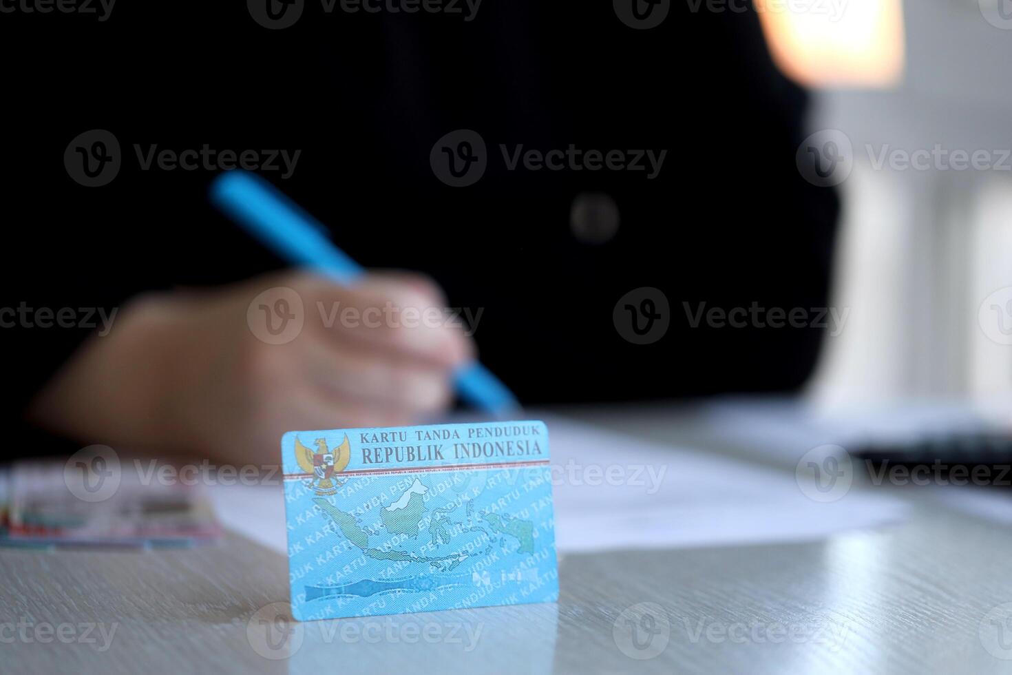 Indonesian national electric identity card called E-KTP or Kartu Tanda Penduduk photo