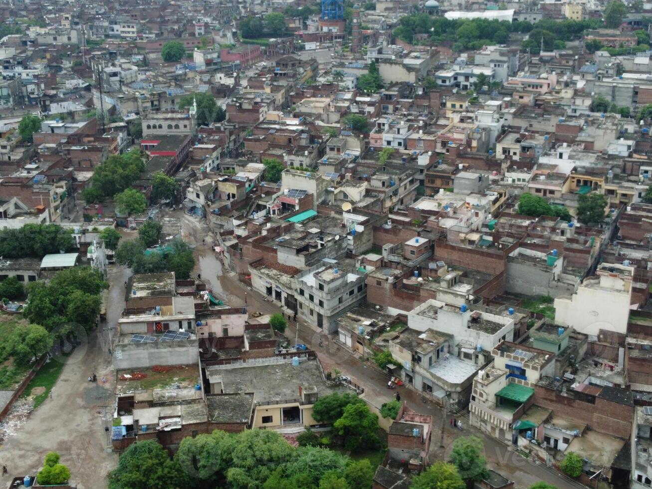 Residential area near historical building in Sheikhupura Pakistan on November 14, 2023 photo