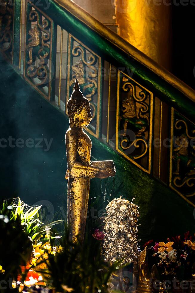 Close up the buddha photo
