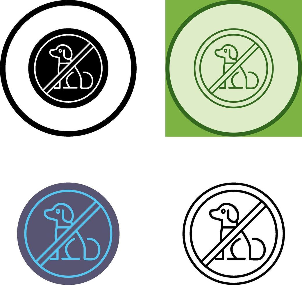 No Pets Icon vector