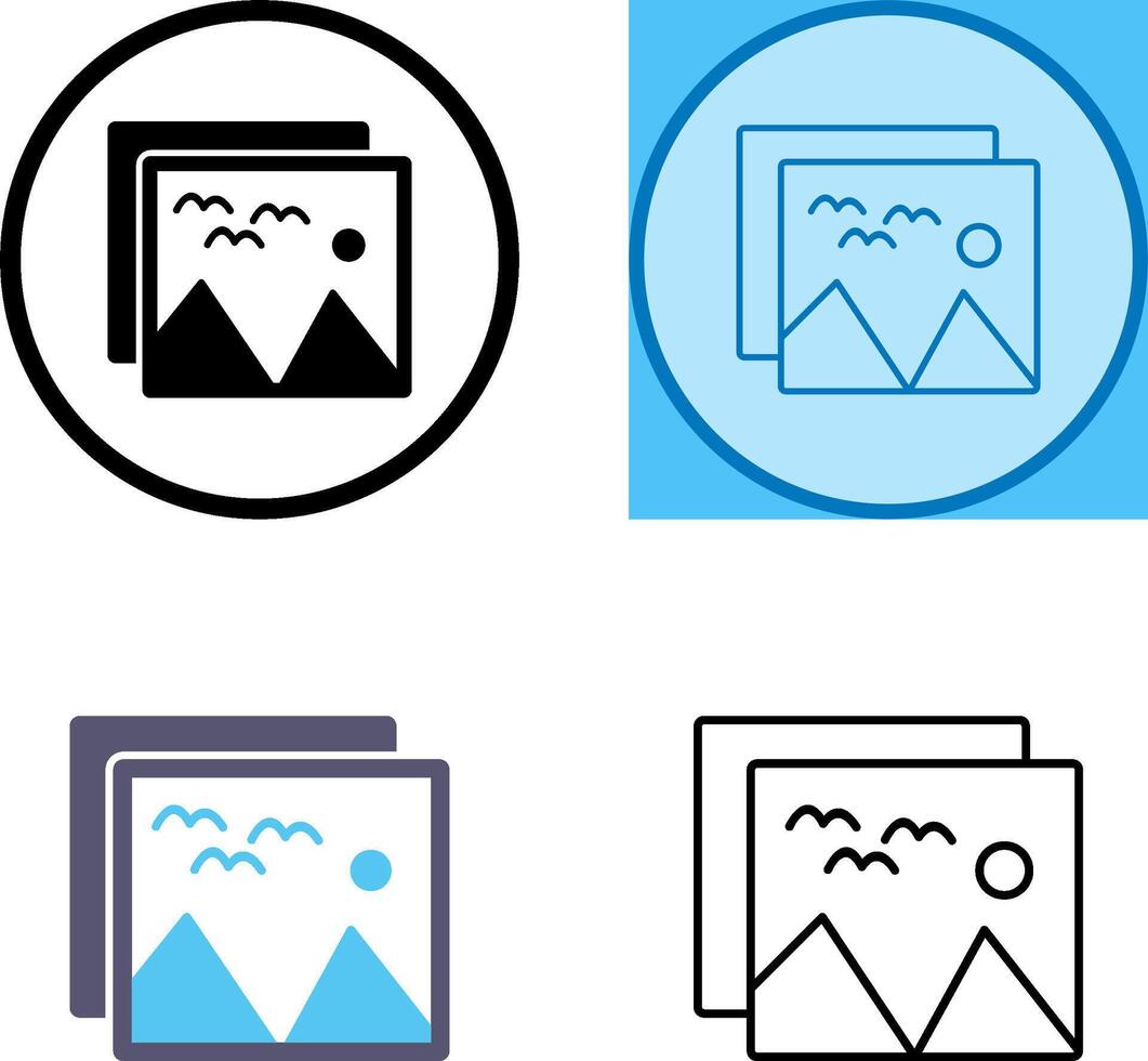 Pictures Icon Design vector