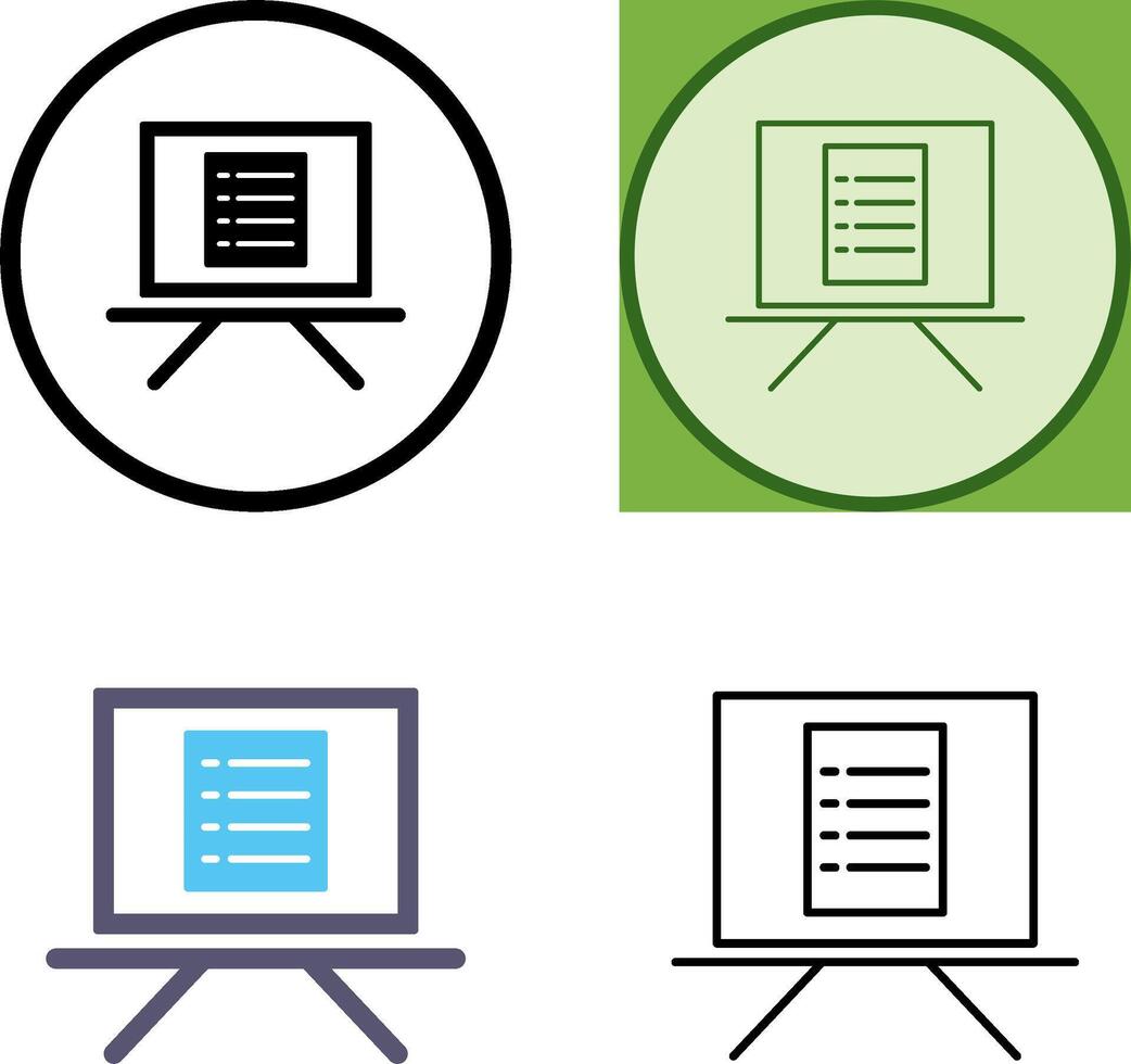 Unique Notice Board Icon Design vector