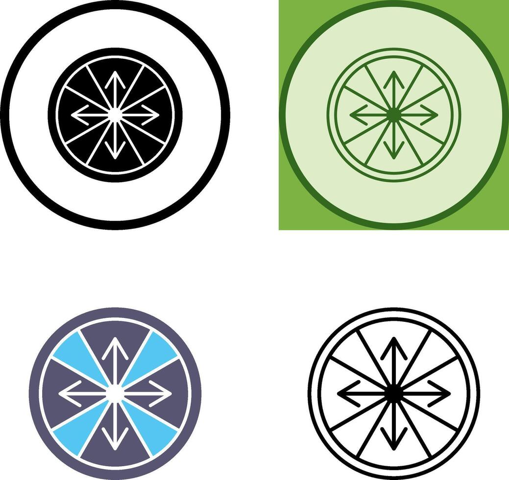 Roulette with Arrow Icon vector