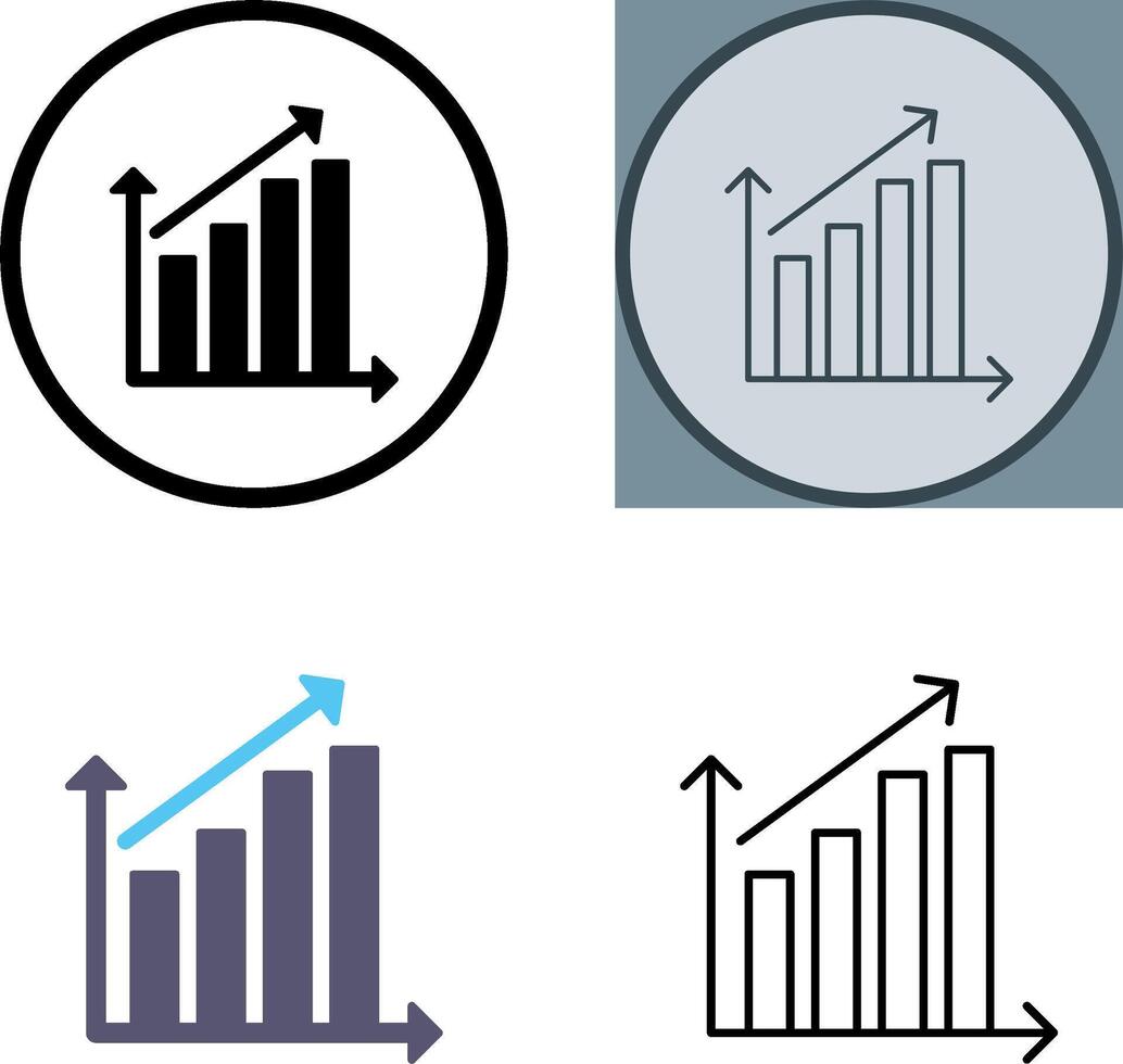 Rising Statistics Icon Design vector
