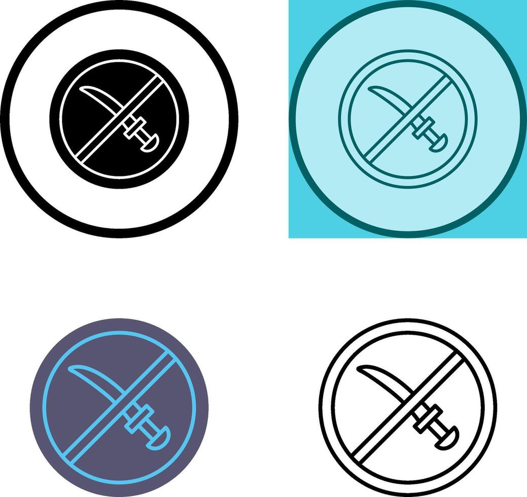 No Weapons Icon vector