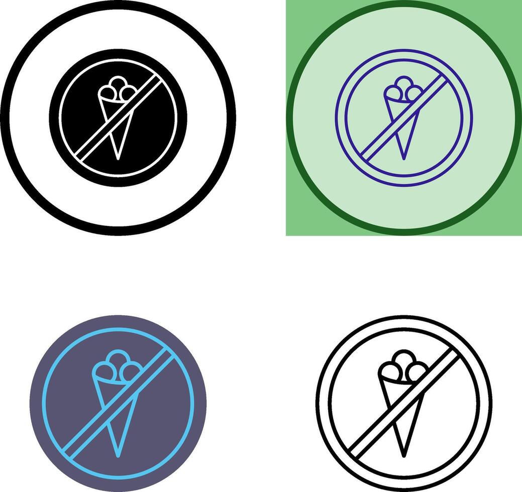 No Icecream Icon vector
