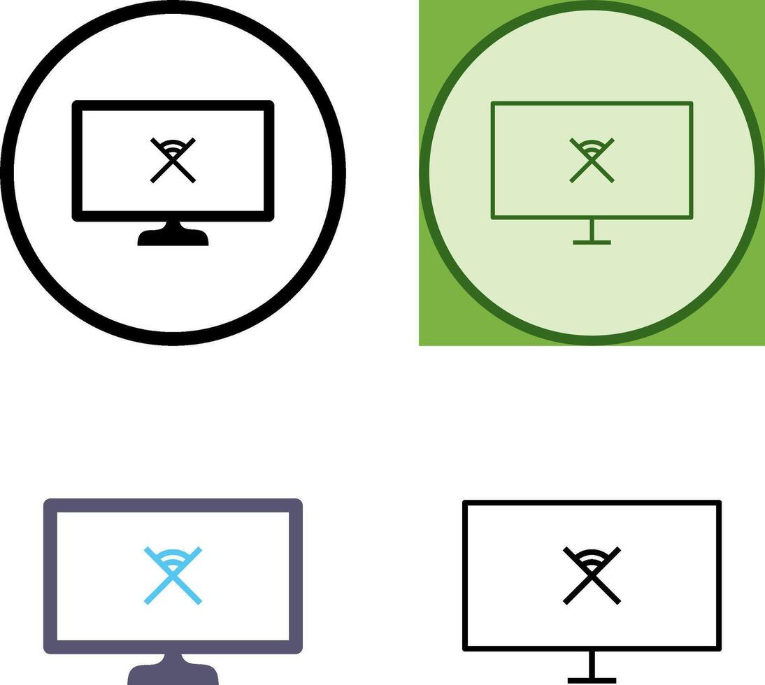 Unique Disconnected Network Icon Design vector