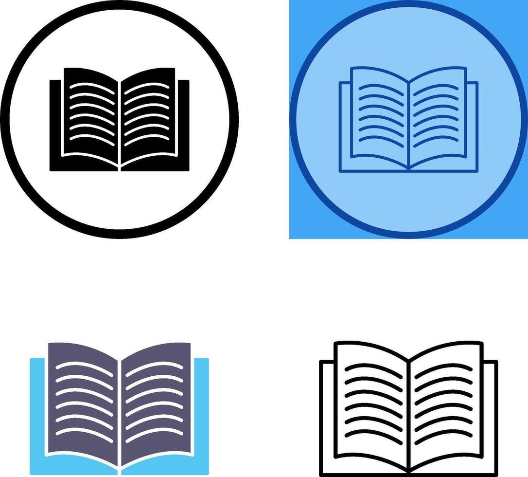 Unique Textbook Icon Design vector