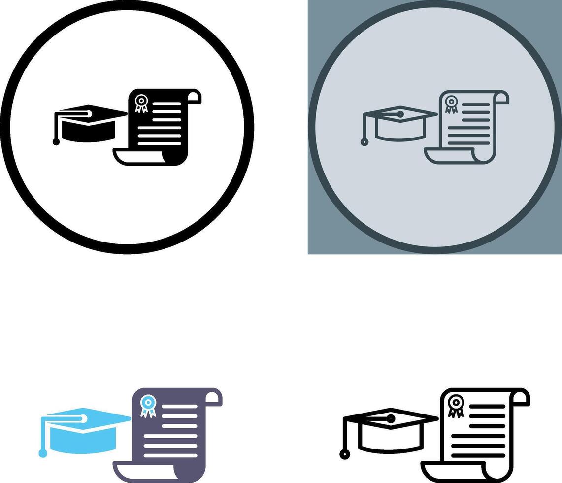 Unique Graduation Icon Design vector