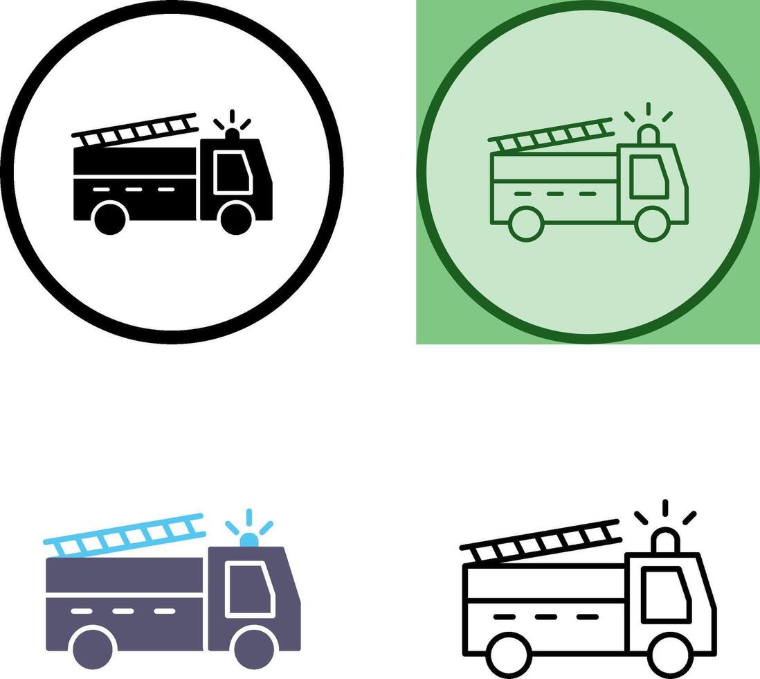 Unique Fire Truck Icon Design vector