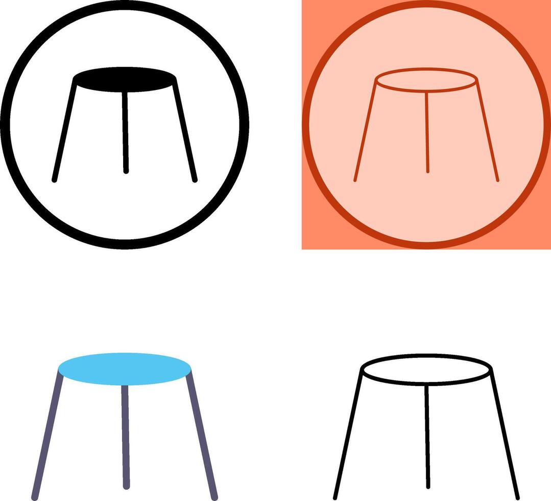 Unique Stool Icon Design vector