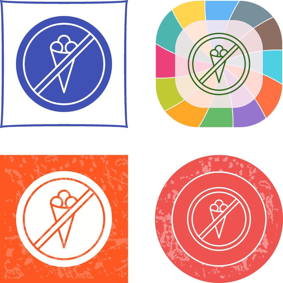 No Icecream Icon vector