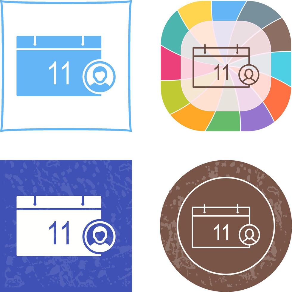 Unique Event Management Icon Design vector