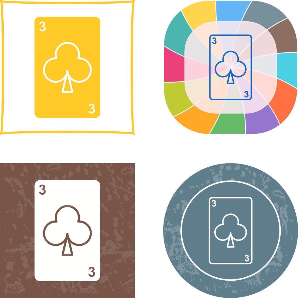 Clubs Card Icon vector