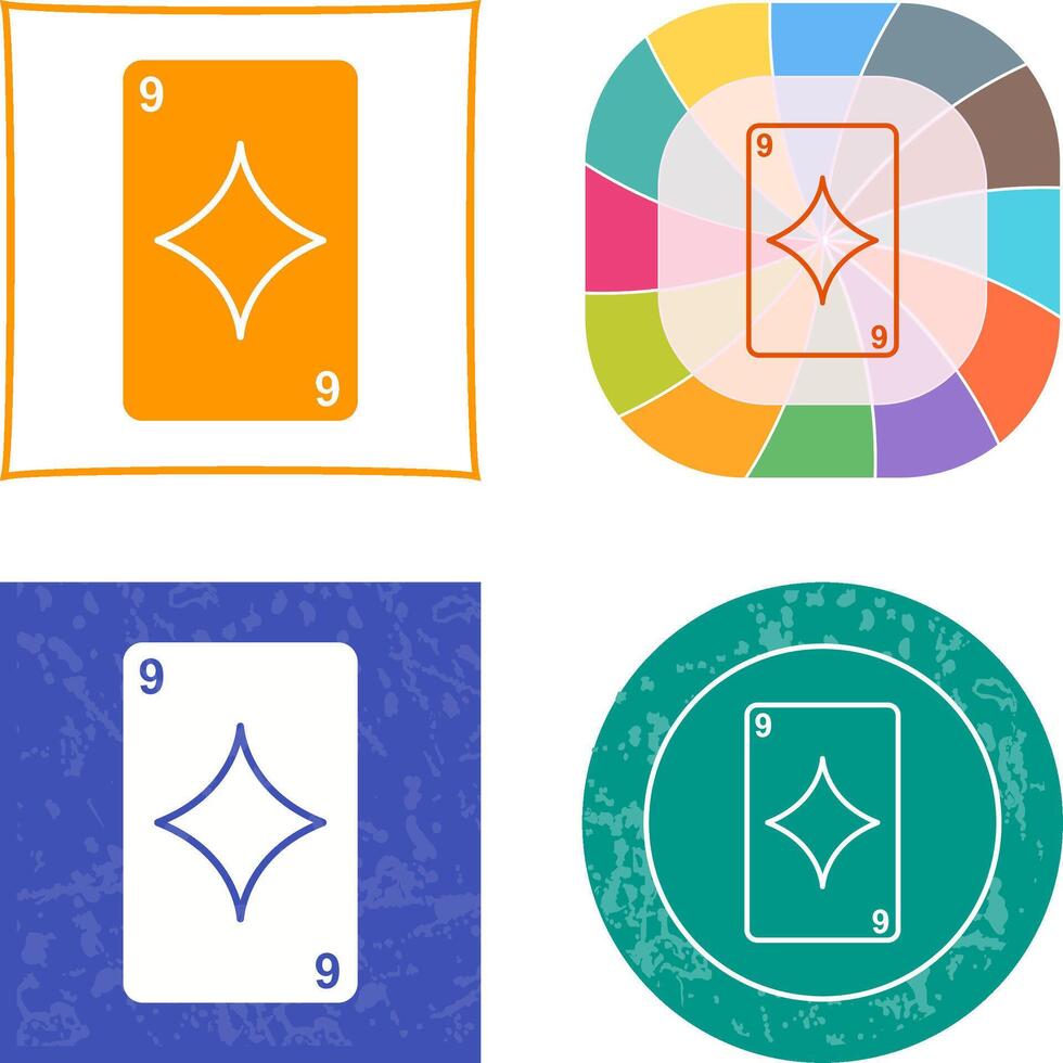 Diamonds Card Icon vector