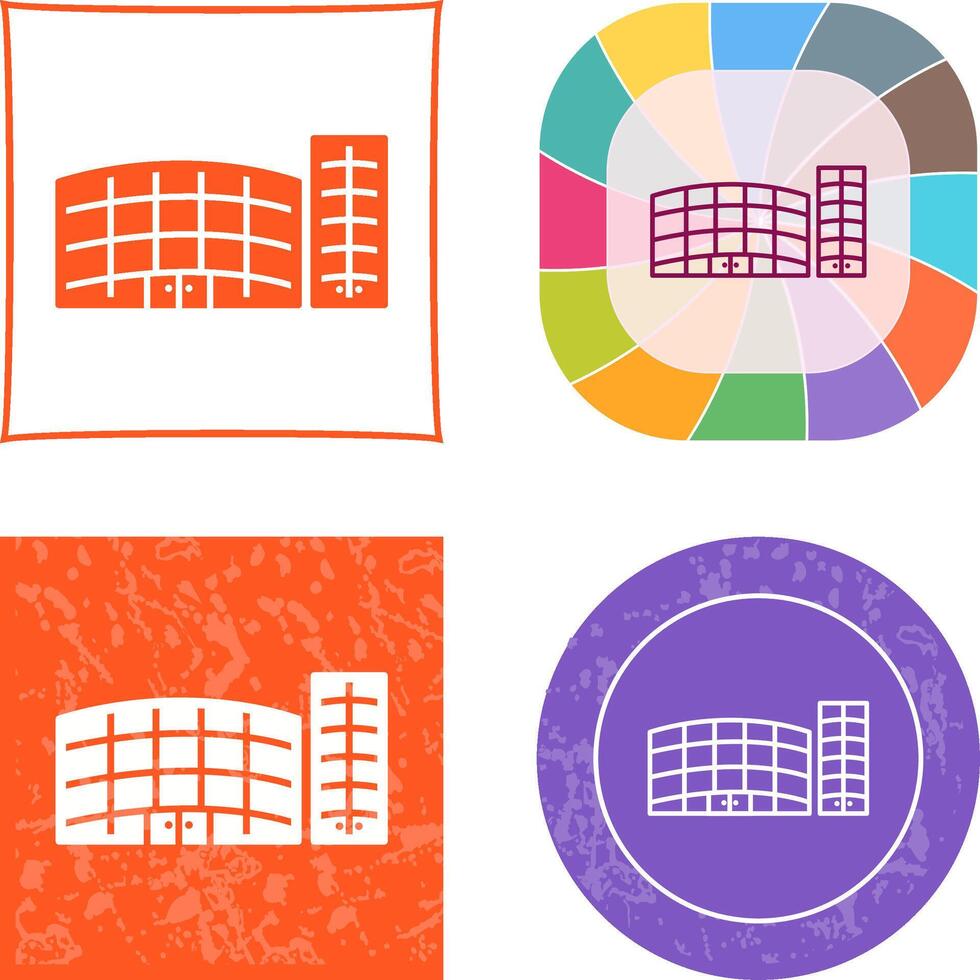 Unique Shopping Mall Icon Design vector