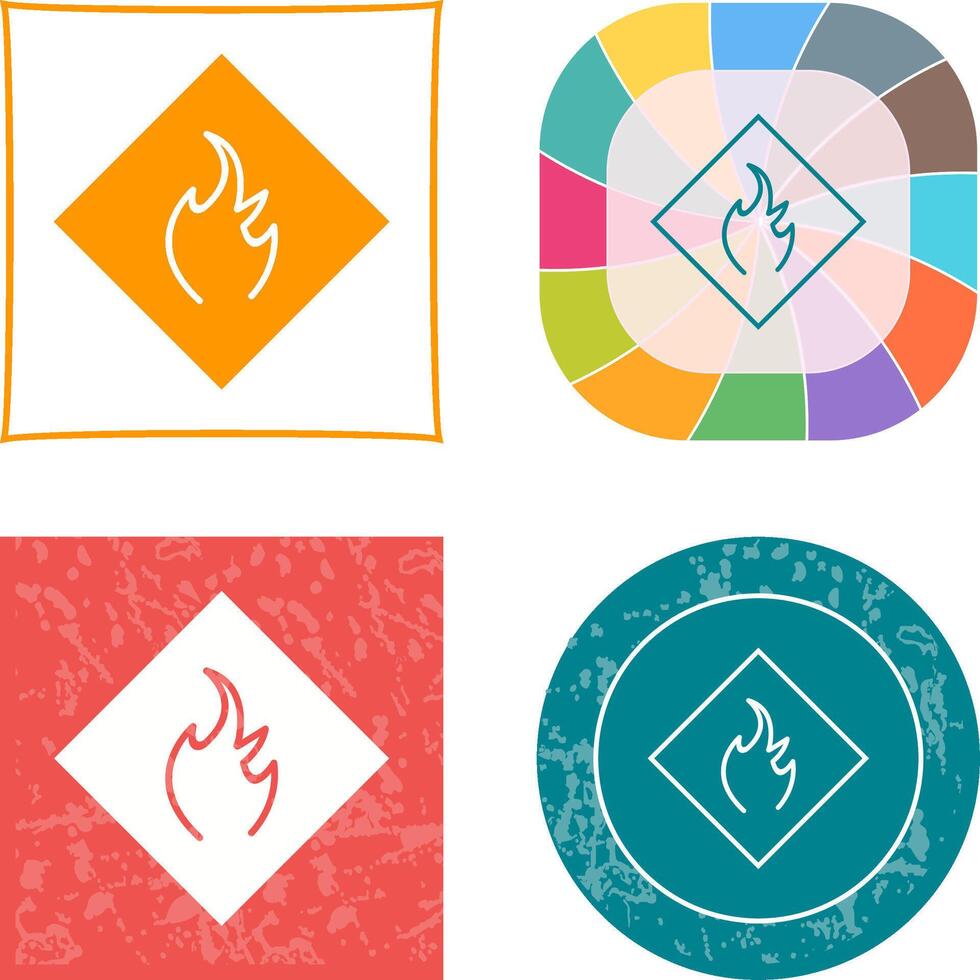 Danger of Flame Icon vector