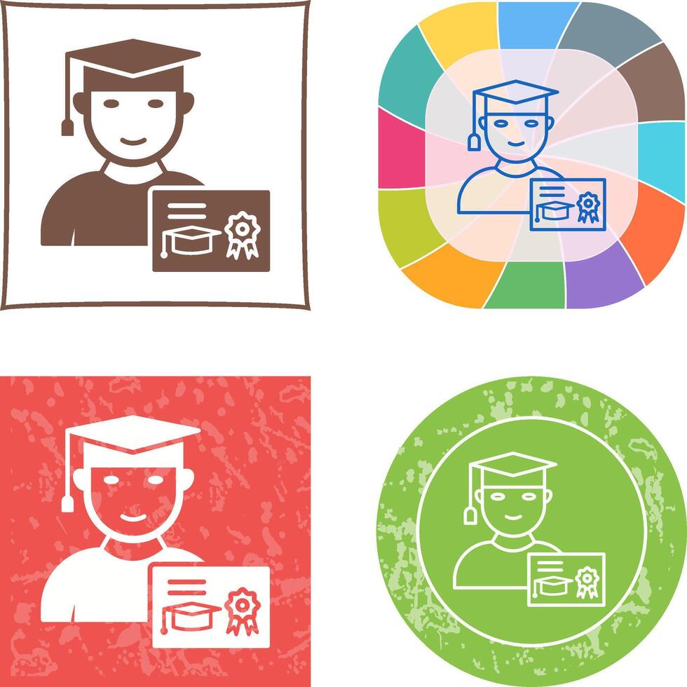 Unique Receiving Degree Icon Design vector