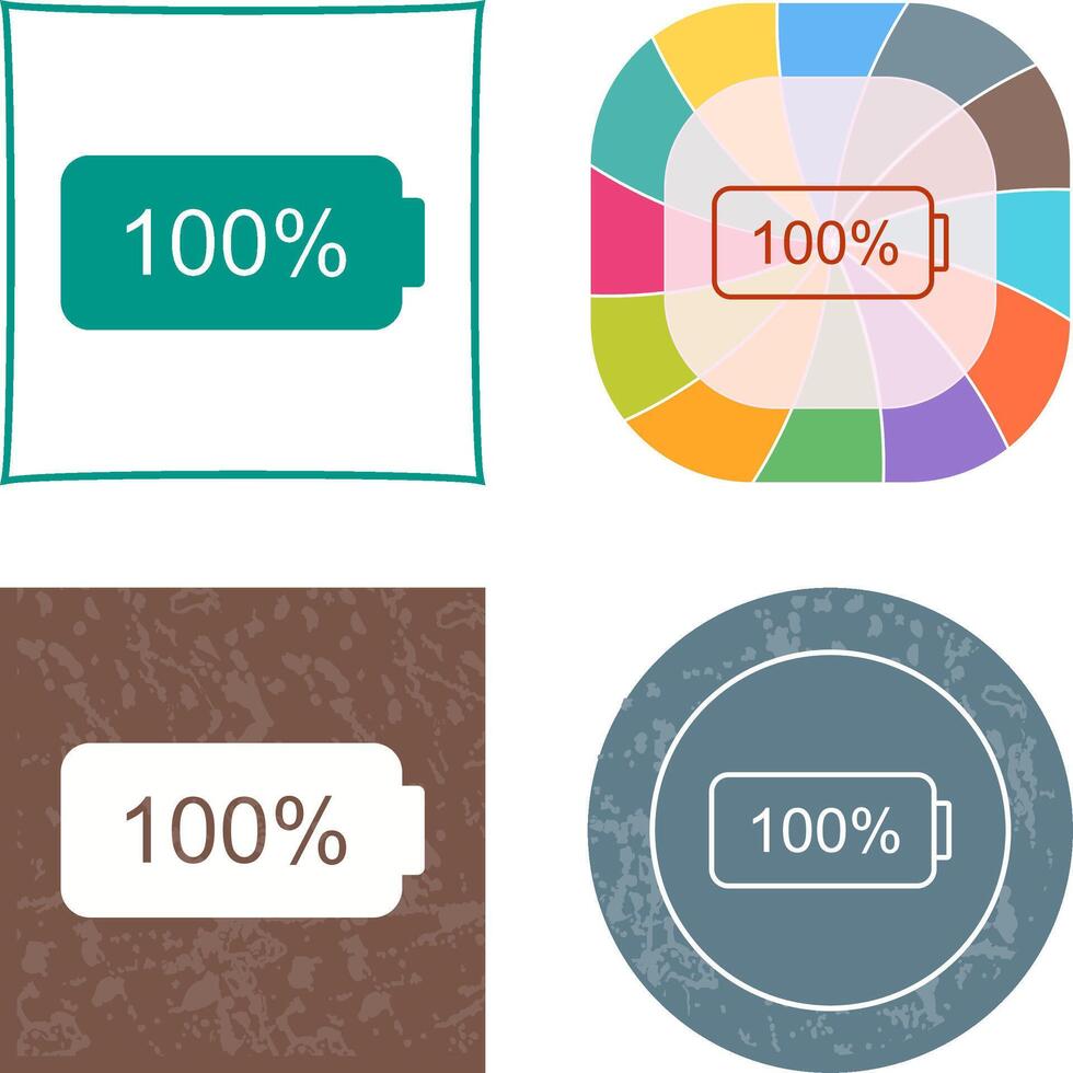 Unique Full Battery Icon vector