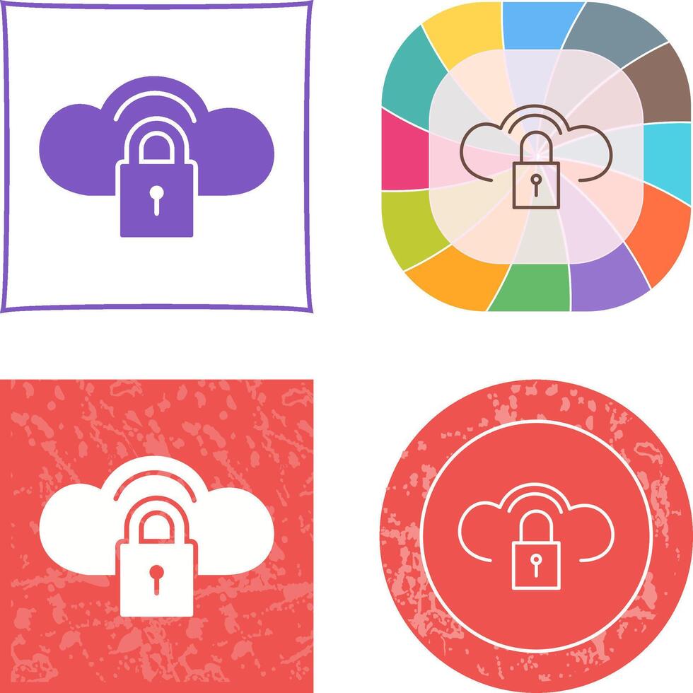 Secure Cloud Icon 44322644 Vector Art at Vecteezy