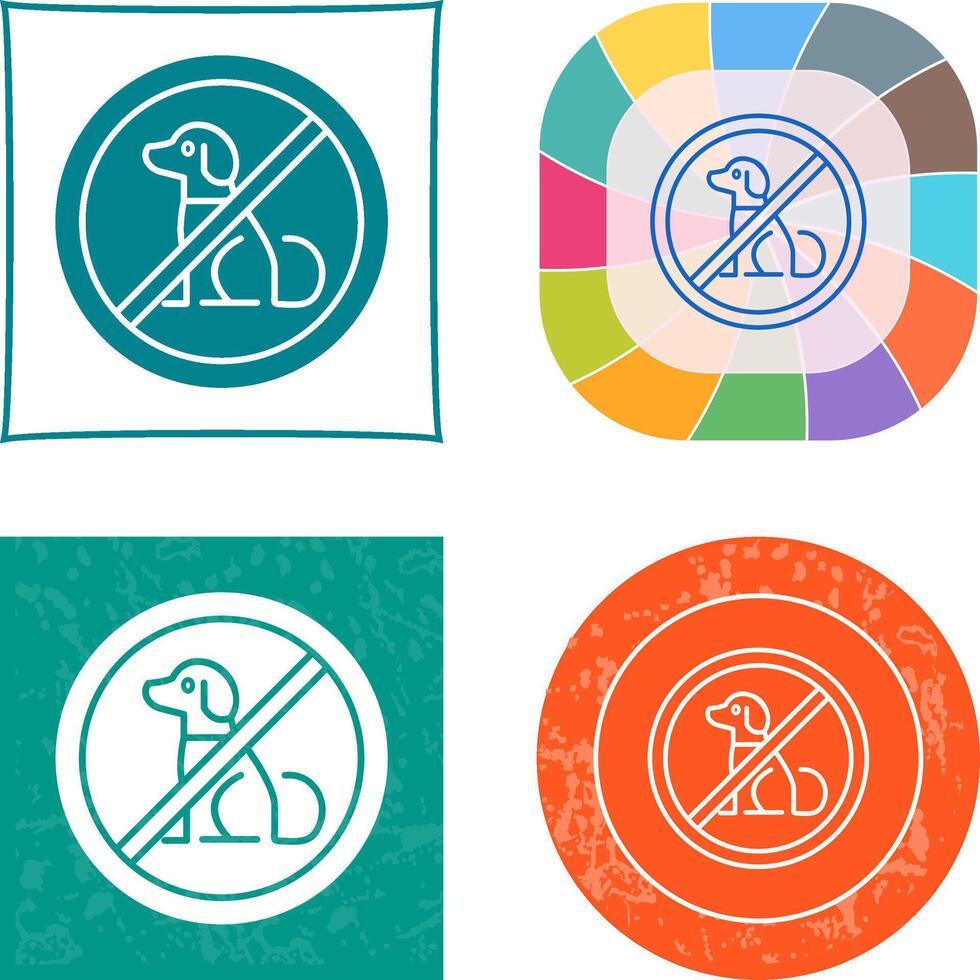 No Pets Icon vector