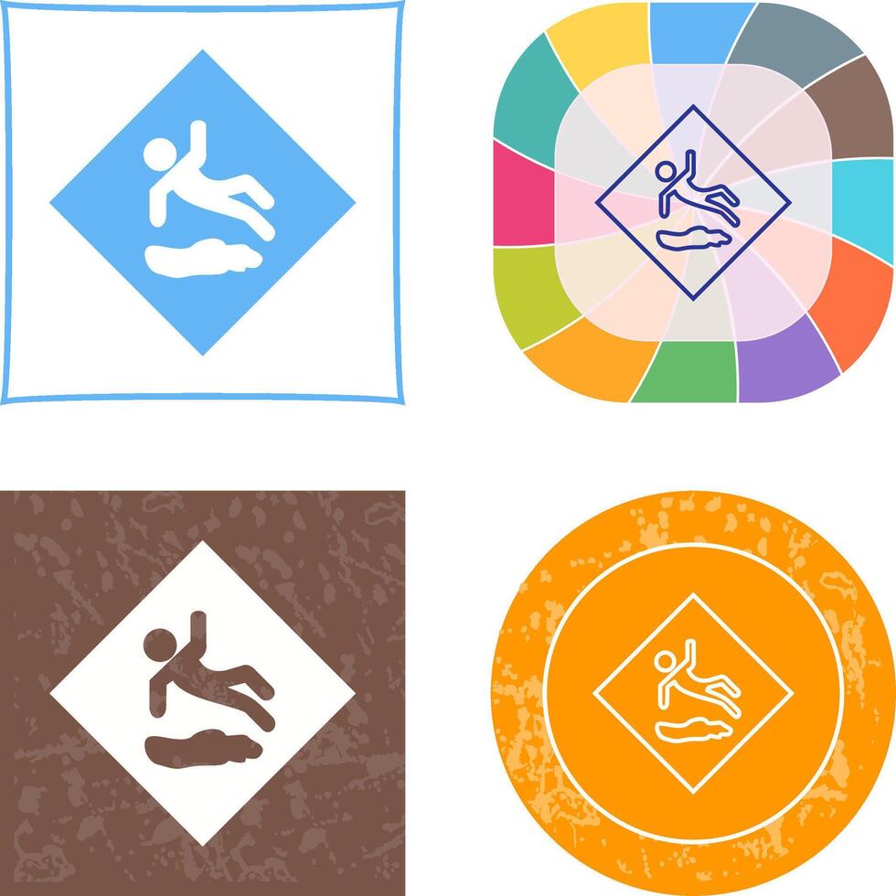 Danger of Slipping Icon vector