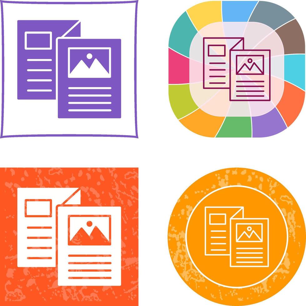 Brochure Icon Design vector