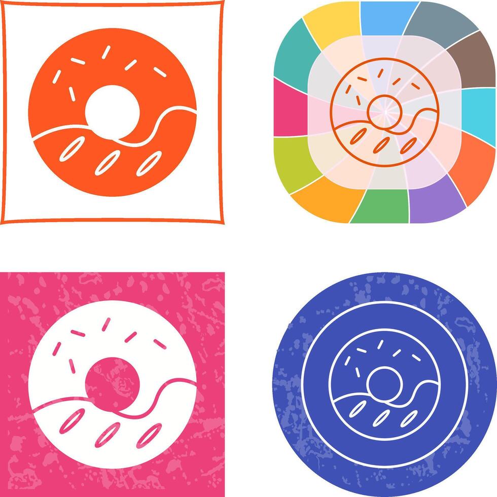 Cream Doughnut Icon vector