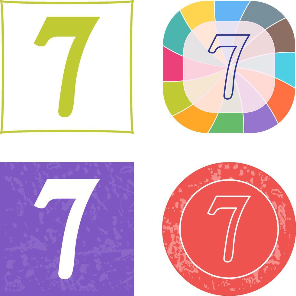 Number Seven Icon vector