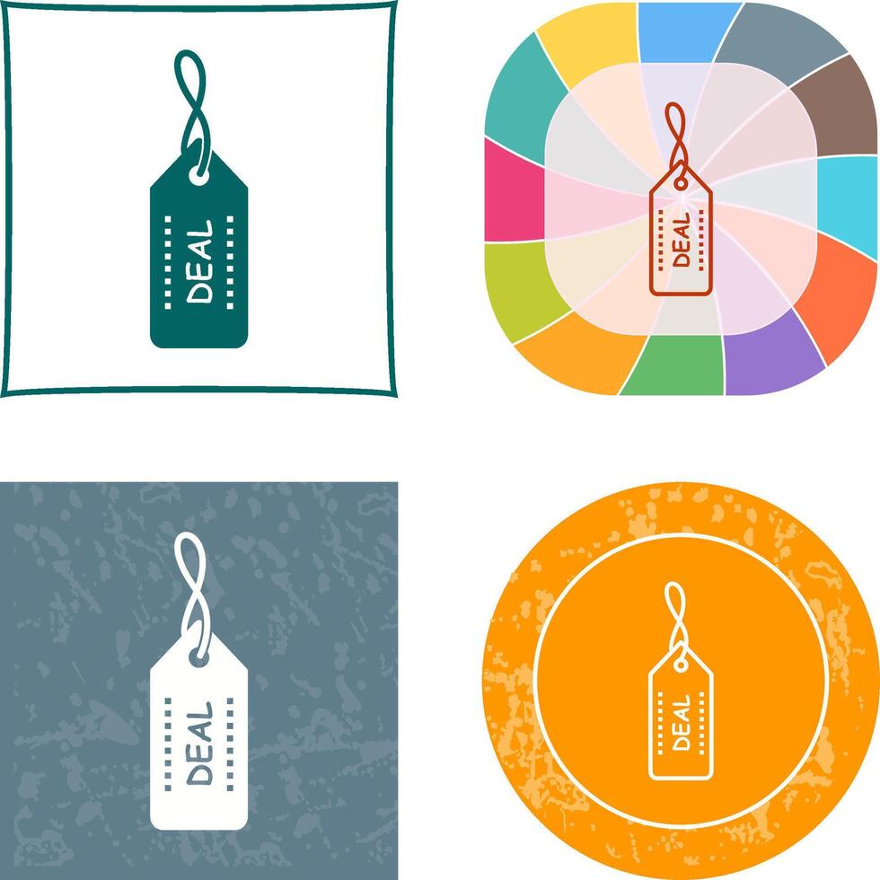 Unique Online Deals Icon Design vector