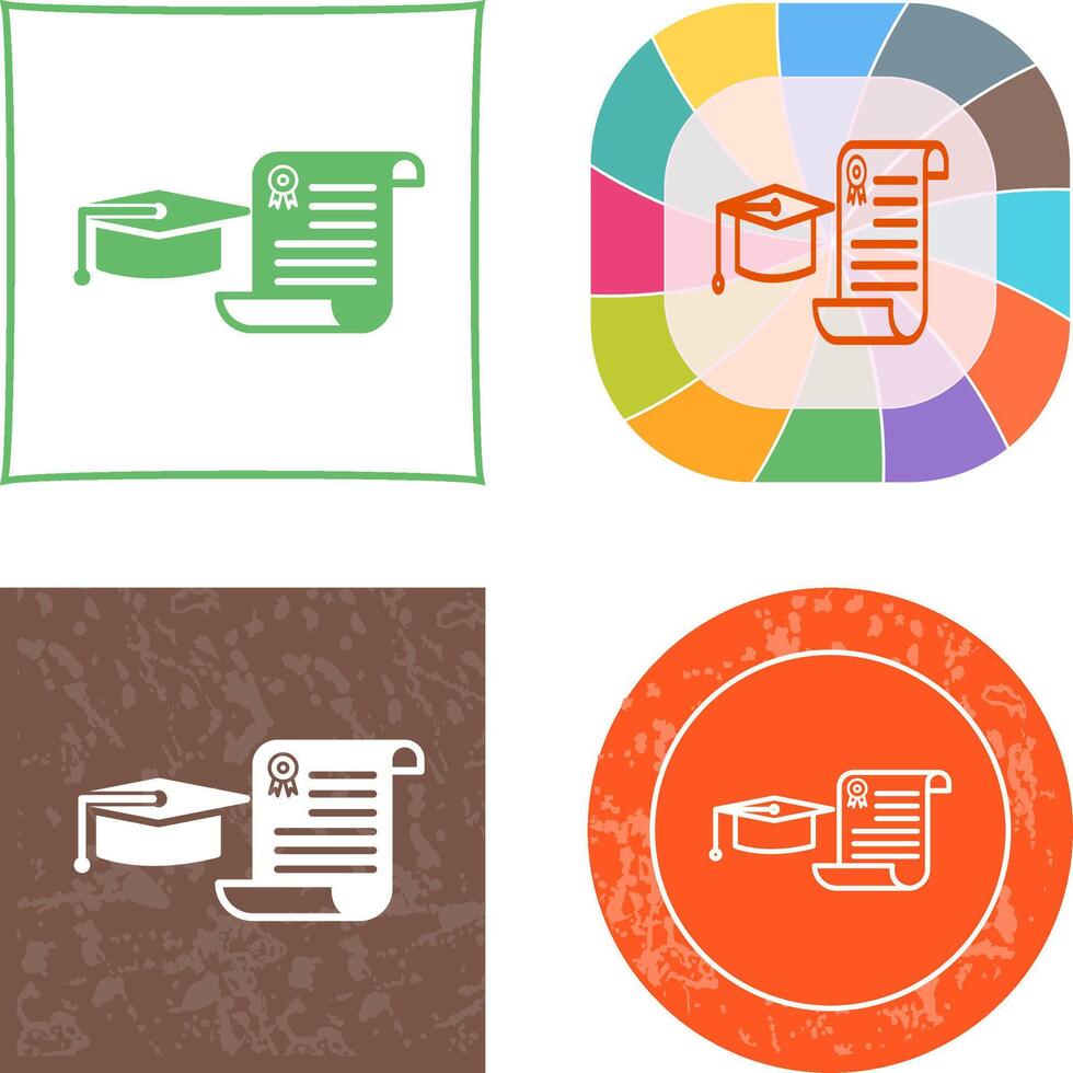 Unique Graduation Icon Design vector