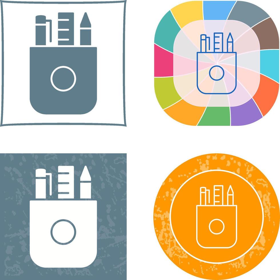 Unique Stationery Icon Design vector