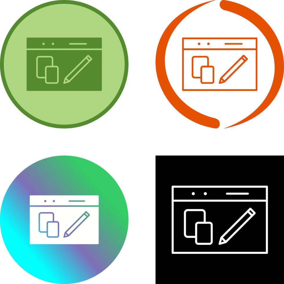 Unique Website Design Icon Design vector