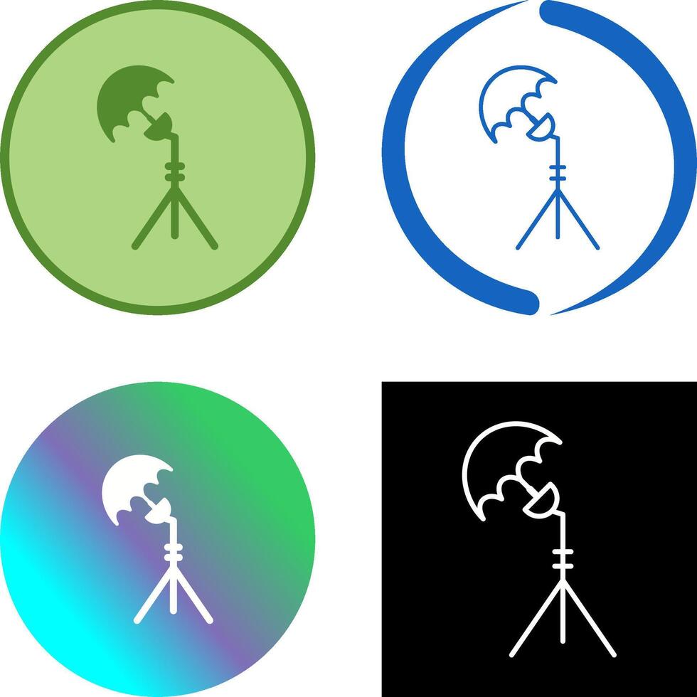 Unique Light Stand Icon Design vector