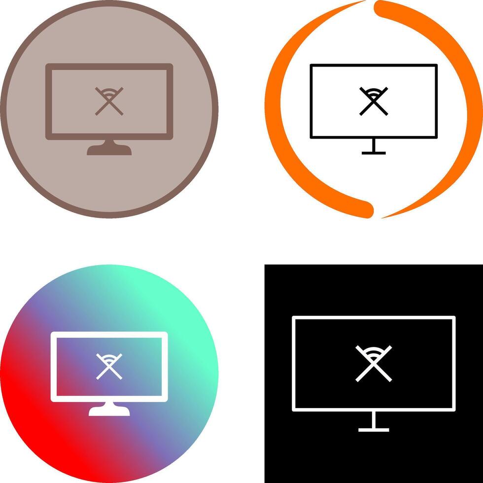 Unique Disconnected Network Icon vector
