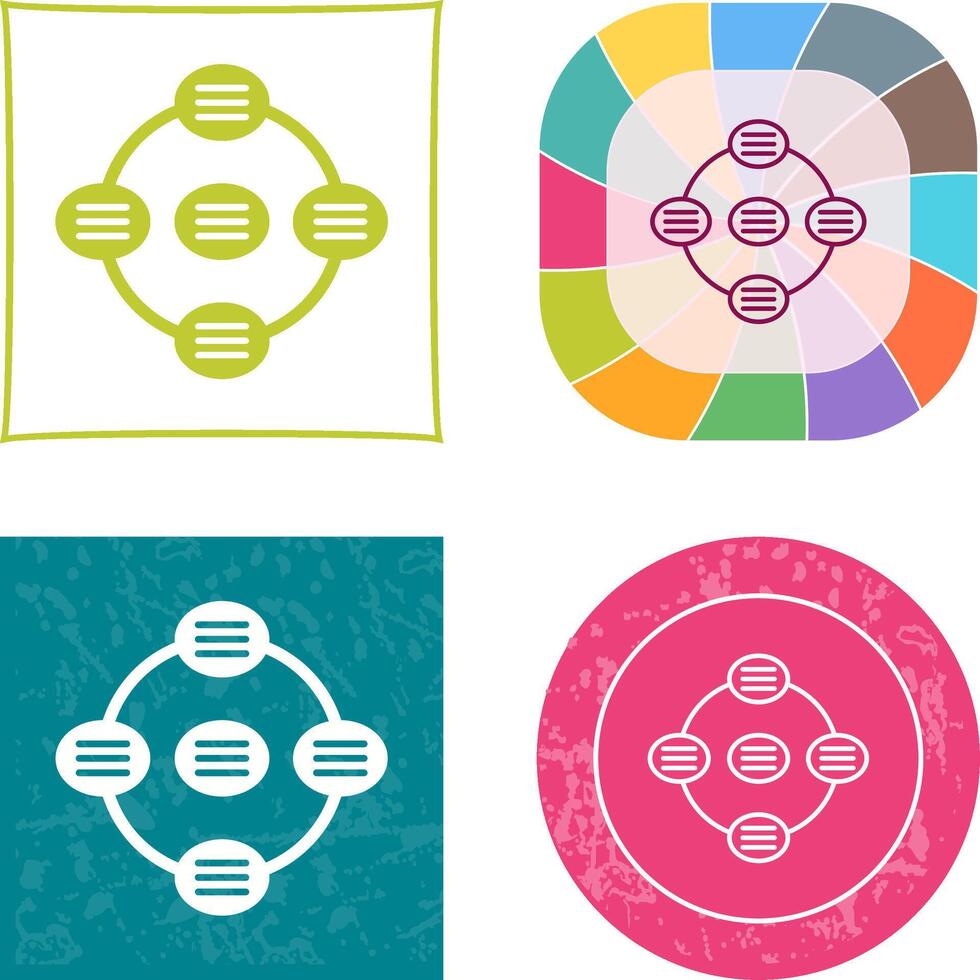 Unique Strategy Connsultation Icon Design vector