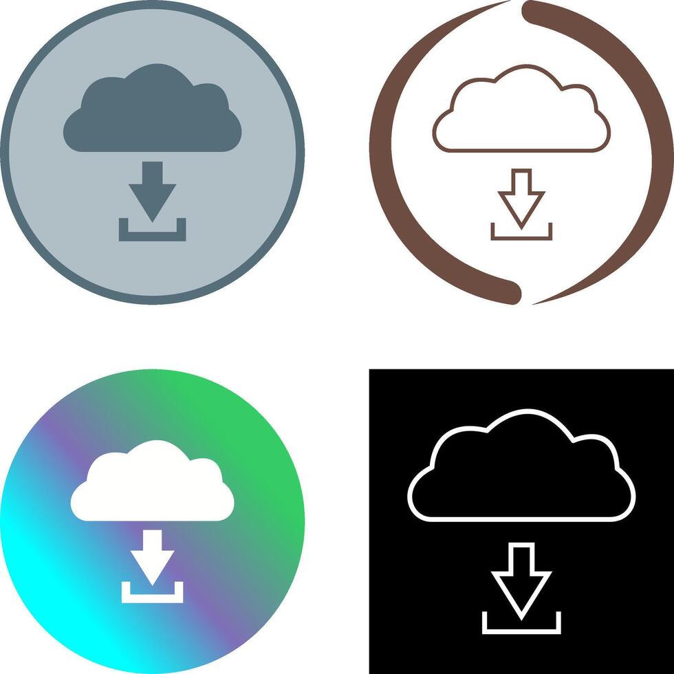 Unique Download from Cloud Icon vector