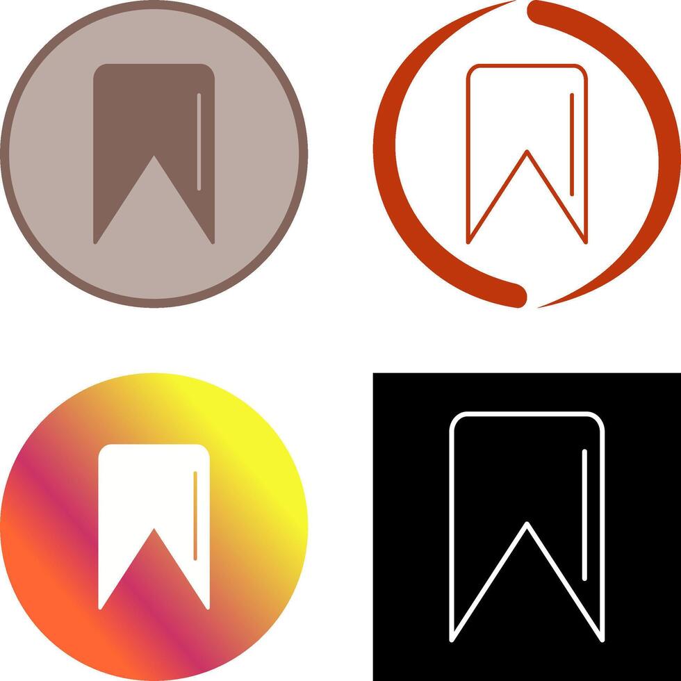 Unique Bookmark Icon vector