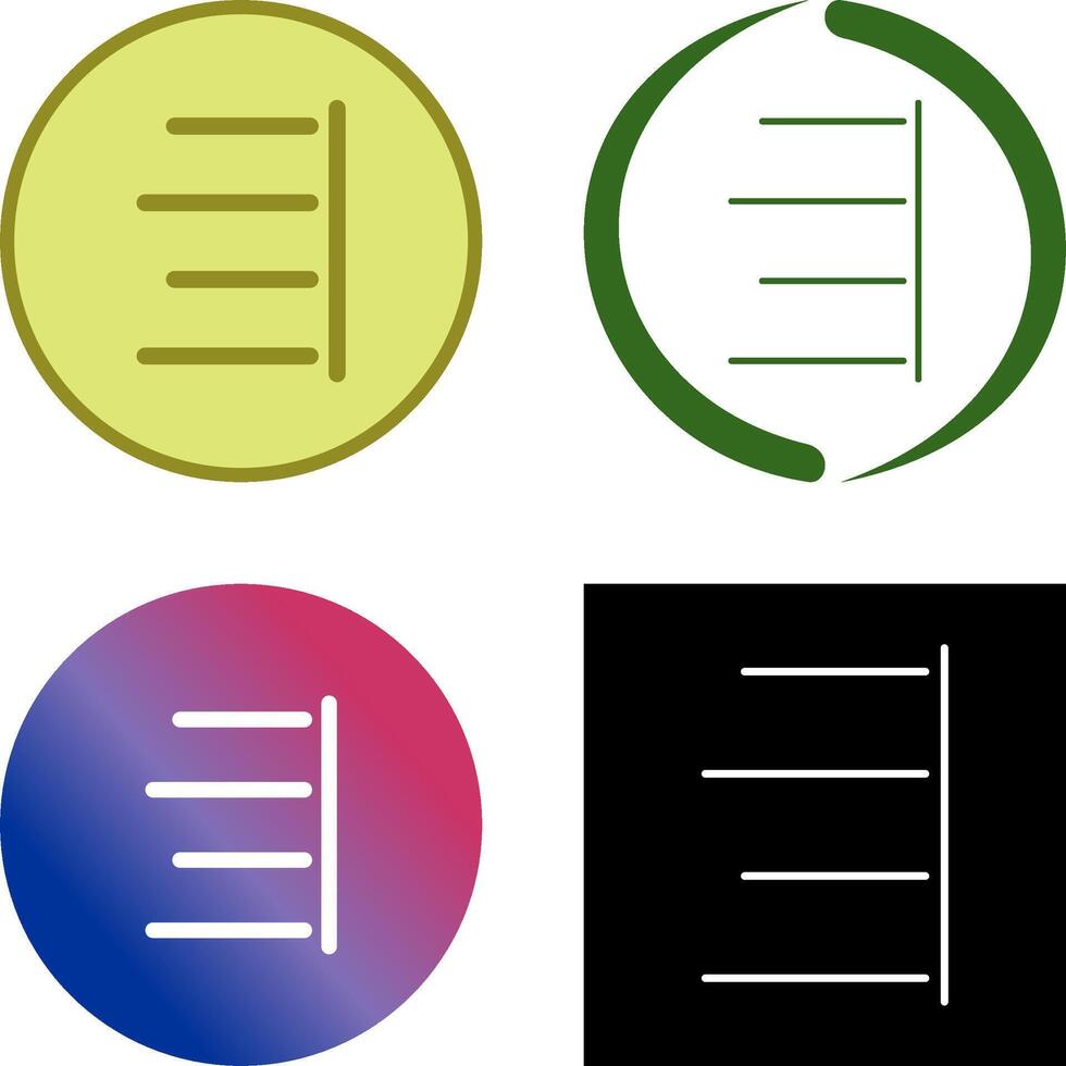 Unique Right Align Icon vector