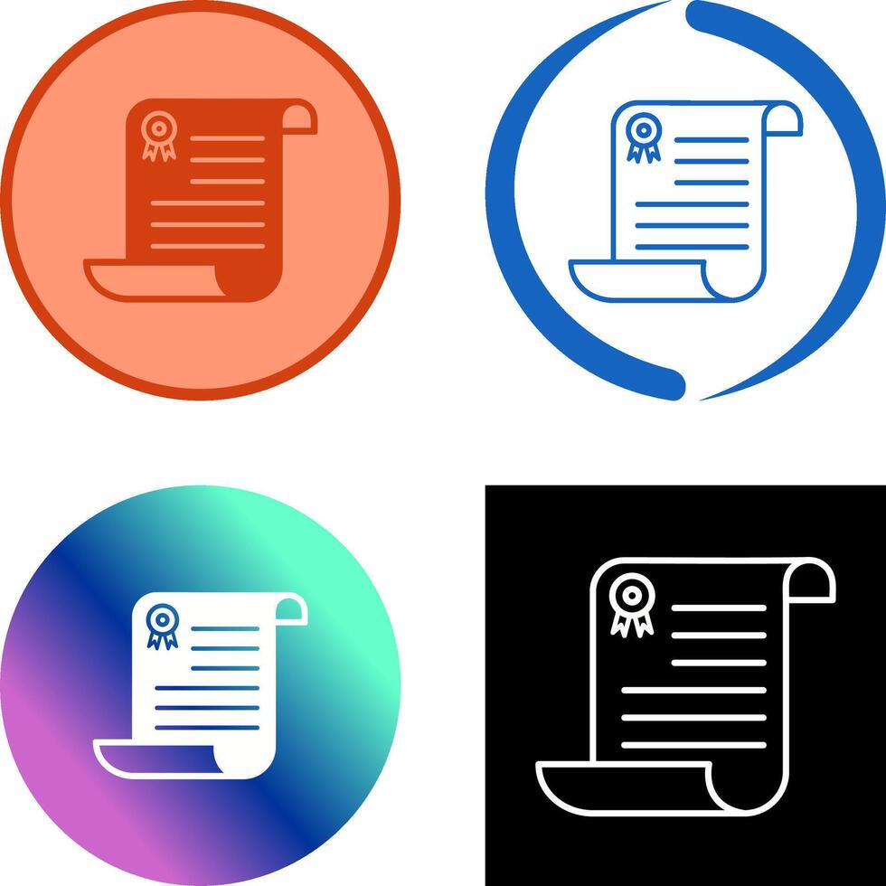 Unique Diploma Icon vector